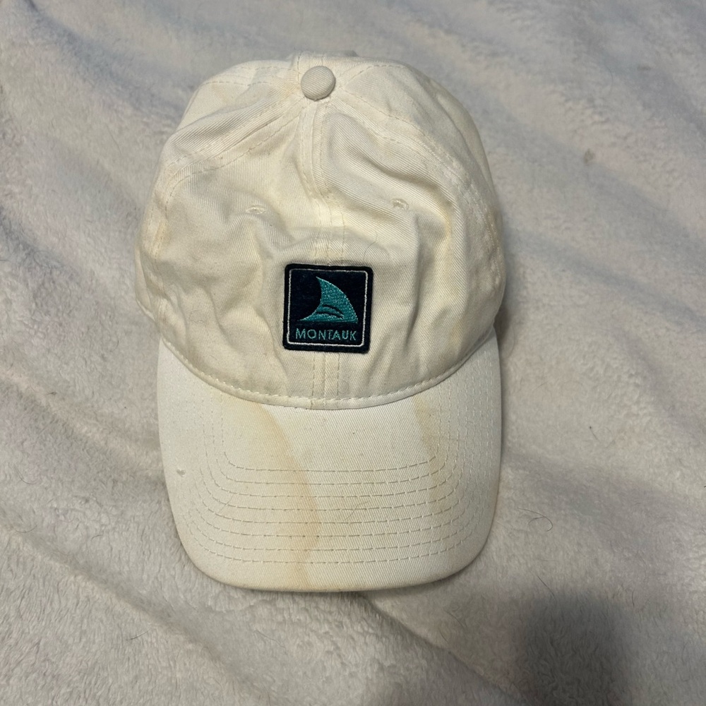 The Game Cream Cap with Blue Patch